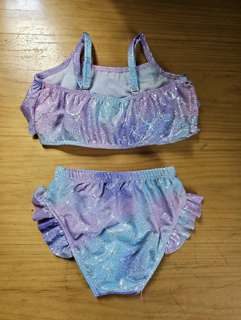 Girls Mermaid Ruffle 2-Piece Swimsuit